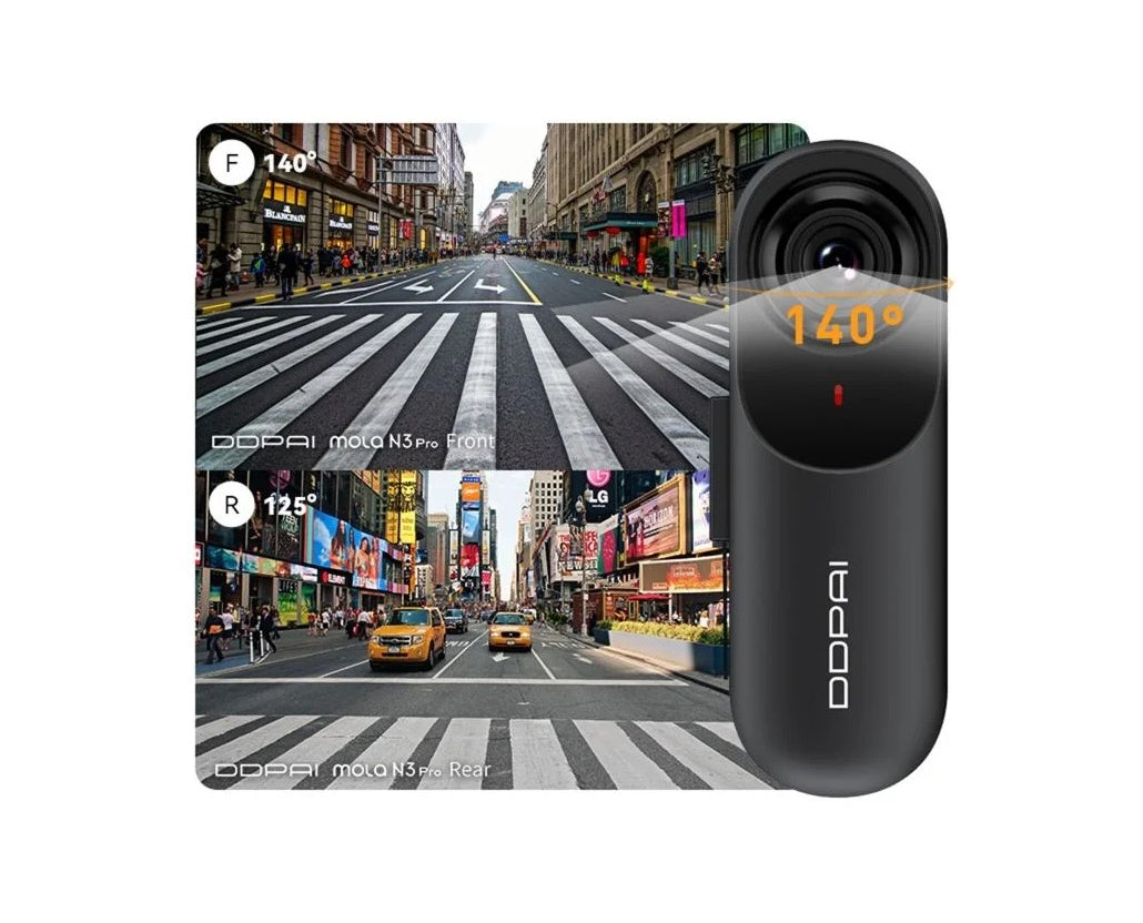 Přední a zadní autokamera DDPAI mola N3 Pro 2026, 1600P, Wi-Fi
