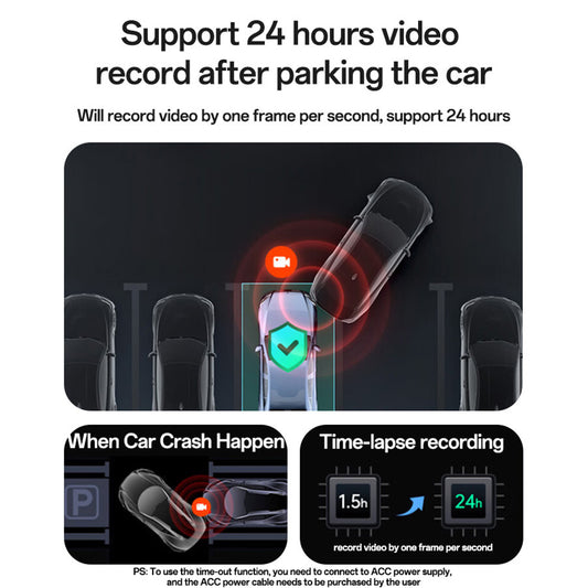 Auto kamera Yesido KM22, 1080P, Wi-Fi, Černá