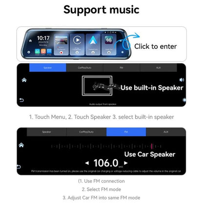 Auto kamera Yesido KM24 s Carplay / Android Auto, 4K, Displej 9.66 palce