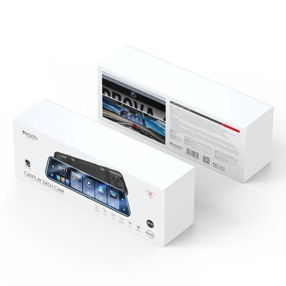 Auto kamera Yesido KM24 s Carplay / Android Auto, 4K, Displej 9.66 palce