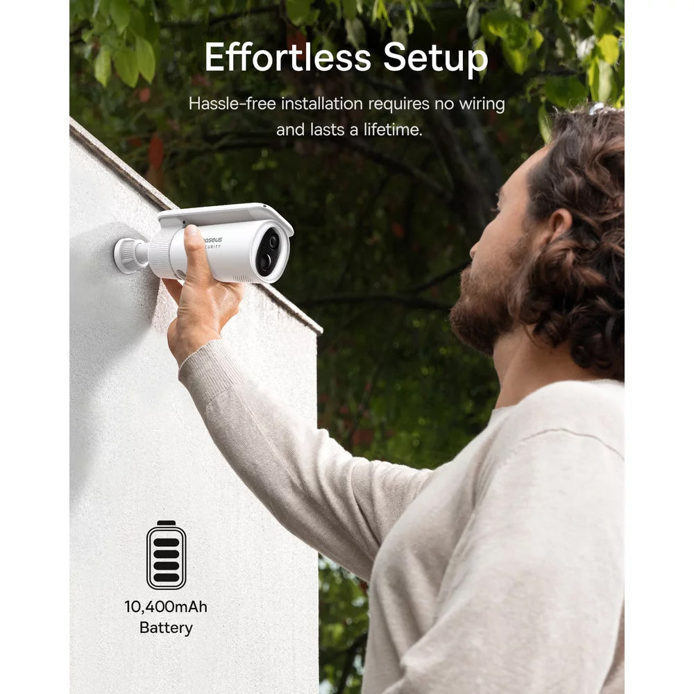 Kamera Baseus Solar S1 pro dohled, Wi-Fi, 2K, IP67, Solární panel, Exteriér S0SW002130