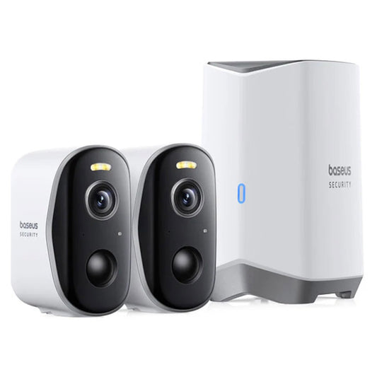 Kamera Baseus N1 Plus pro dohled, Wi-Fi, 2K, IP67, venkovní, sada 2 kusy S0TW012131