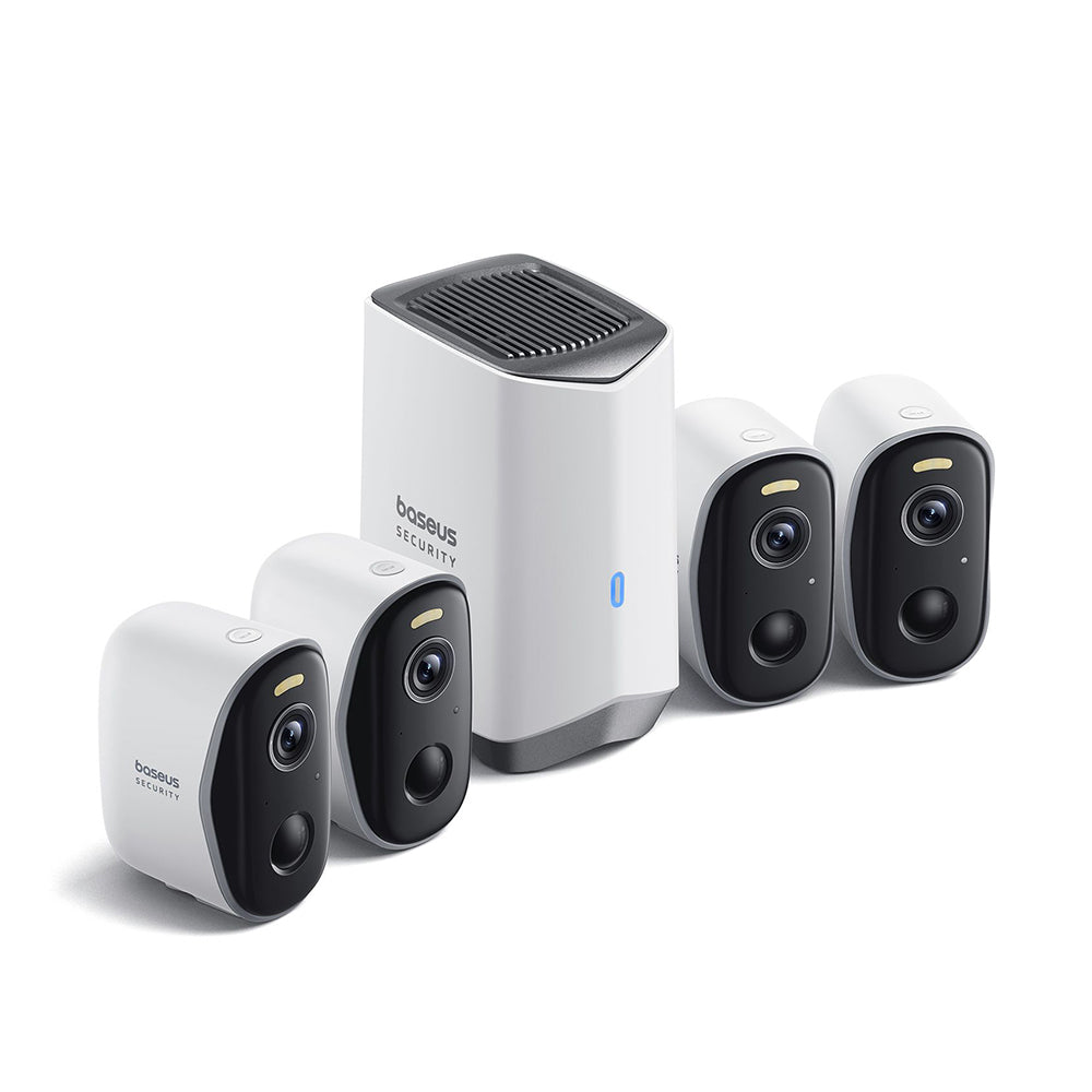 Kamera Baseus N1 pro dohled, Wi-Fi, 2K, IP67, venkovní, sada 4 kusů ACSLH-01