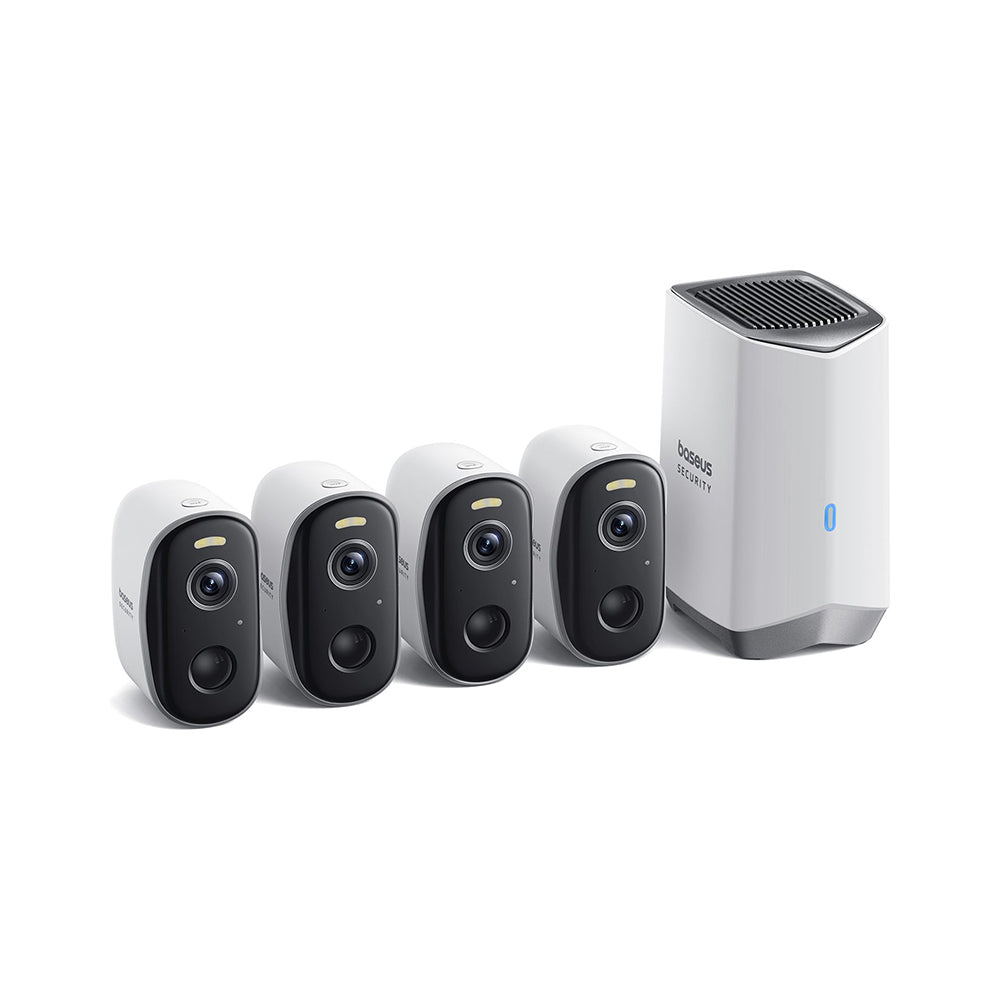 Kamera Baseus N1 pro dohled, Wi-Fi, 2K, IP67, venkovní, sada 4 kusů ACSLH-01
