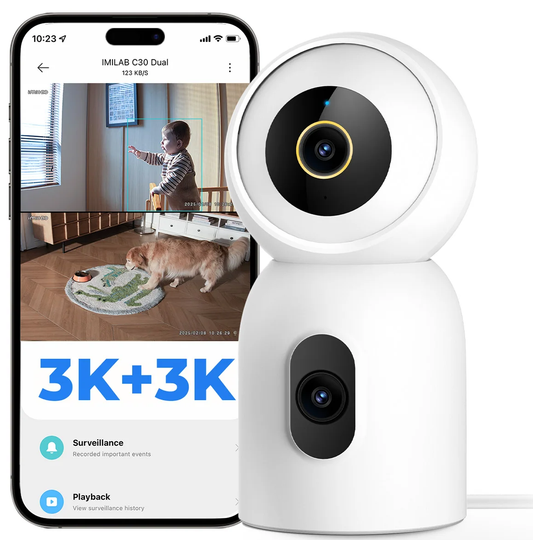 Bezpečnostní kamera iMILAB C30 Dual, Wi-Fi, 3K, vnitřní CMSXJ111A