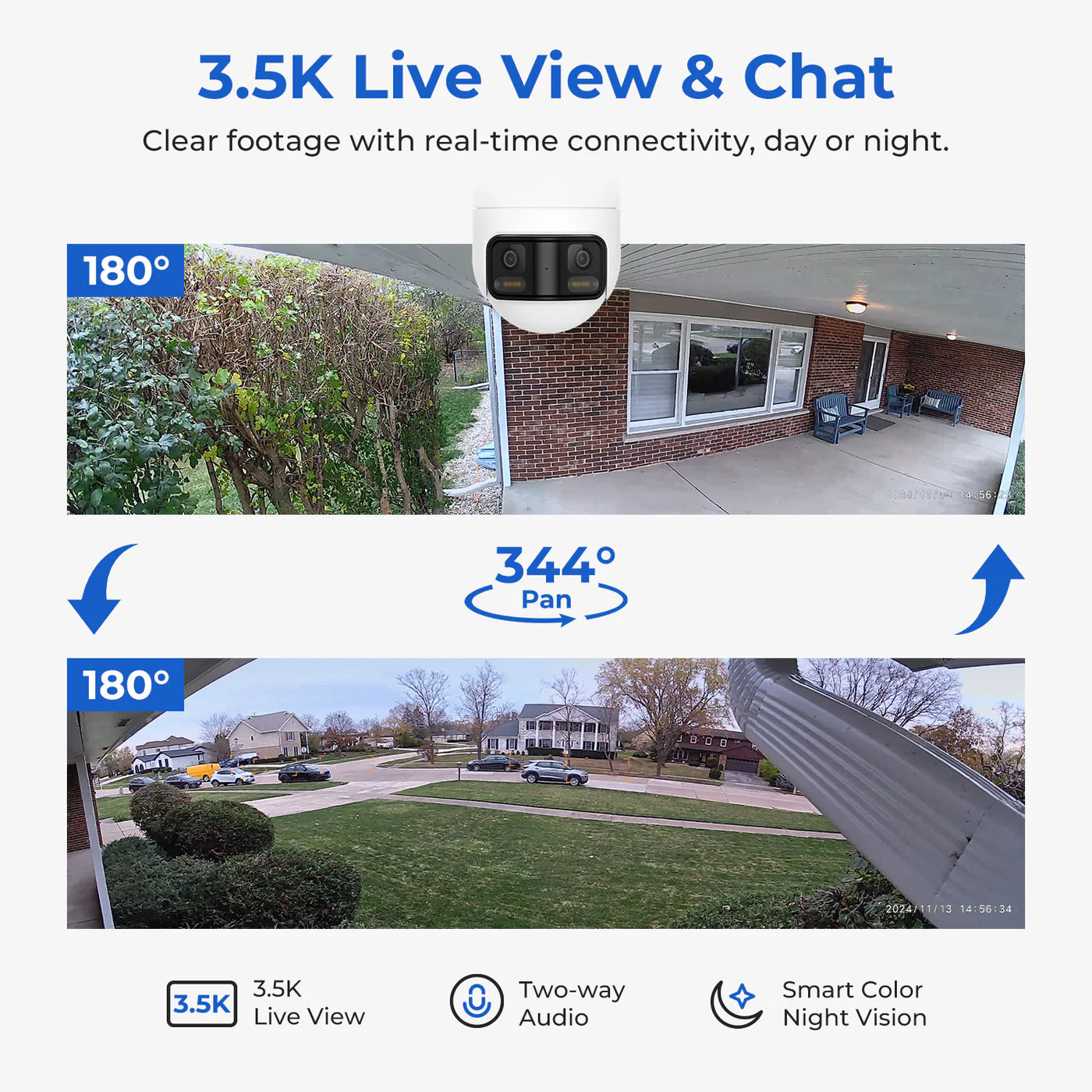 iMILAB EC6 Panorama bezpečnostní kamera, Wi-Fi, 3.5K, IP66, venkovní CMSXJ115A