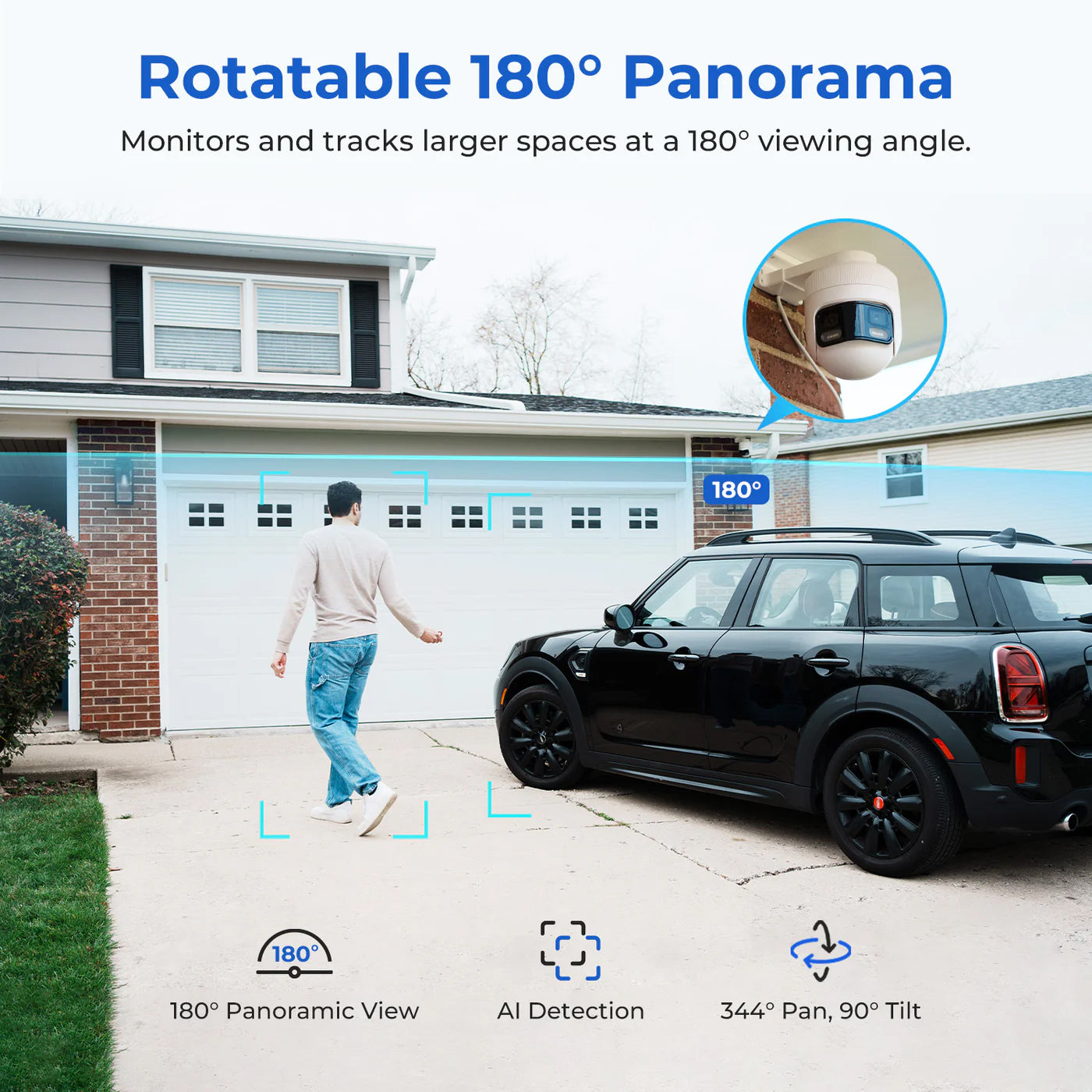 iMILAB EC6 Panorama bezpečnostní kamera, Wi-Fi, 3.5K, IP66, venkovní CMSXJ115A
