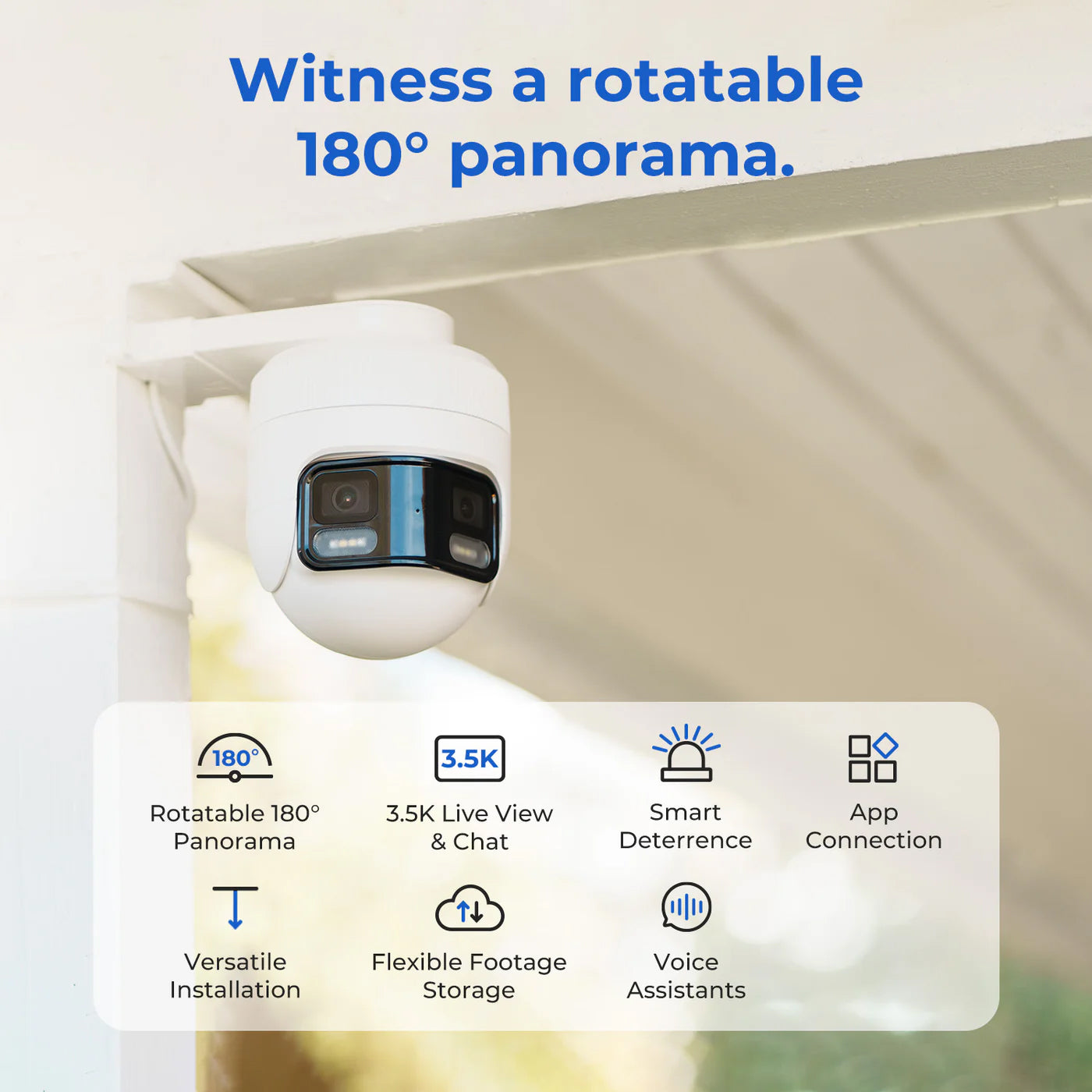 iMILAB EC6 Panorama bezpečnostní kamera, Wi-Fi, 3.5K, IP66, venkovní CMSXJ115A