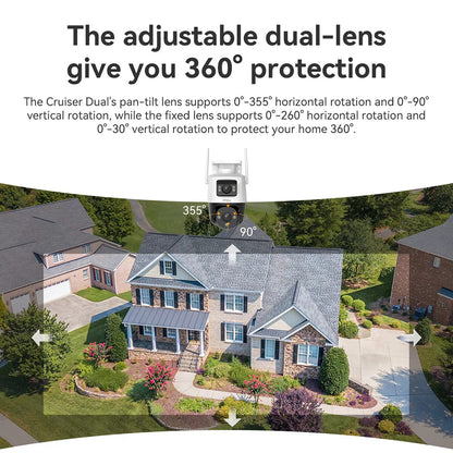 Kamera Imou Cruiser Dual, Wi-Fi, 2.8K + 2K, IP66, venkovní, bílá IPC-S7XP-8M0WED-0360B