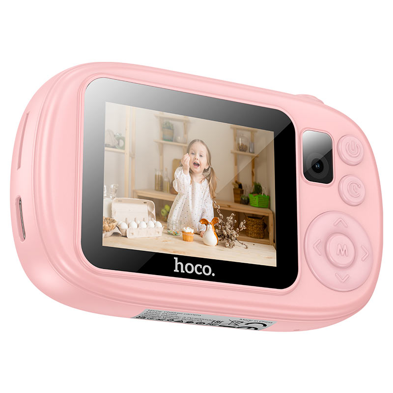 Digitální kamera HOCO DV205 Kids, 720P, 1MP, Růžová