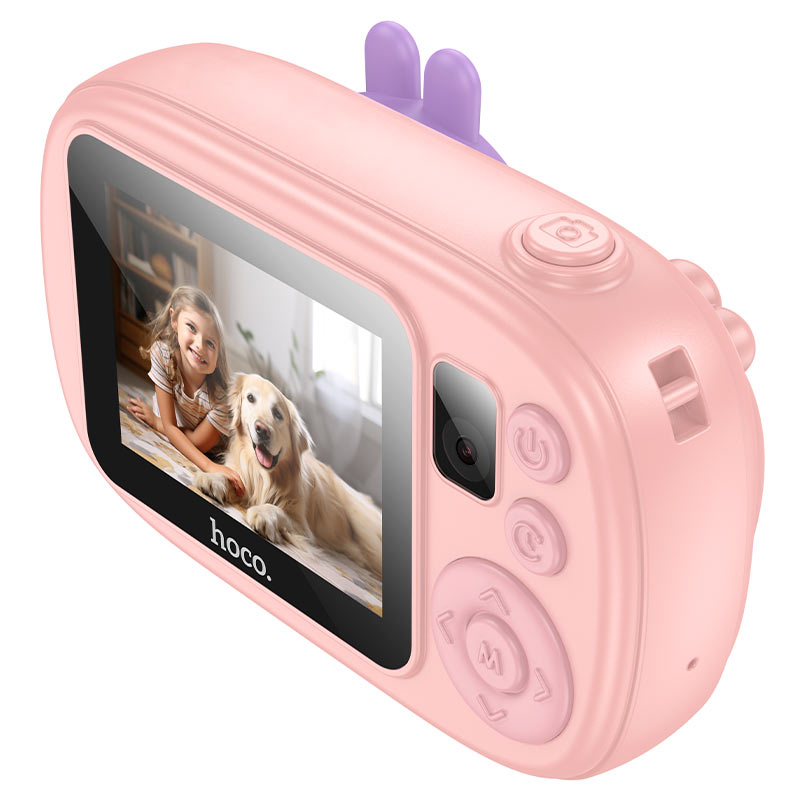 Digitální kamera HOCO DV205 Kids, 720P, 1MP, Růžová