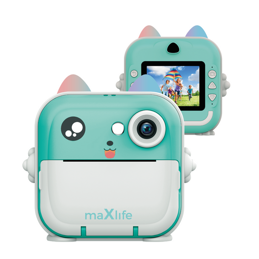 Digitální fotoaparát s tiskovou funkcí MaXlife MXPC-100 Kids, modrý