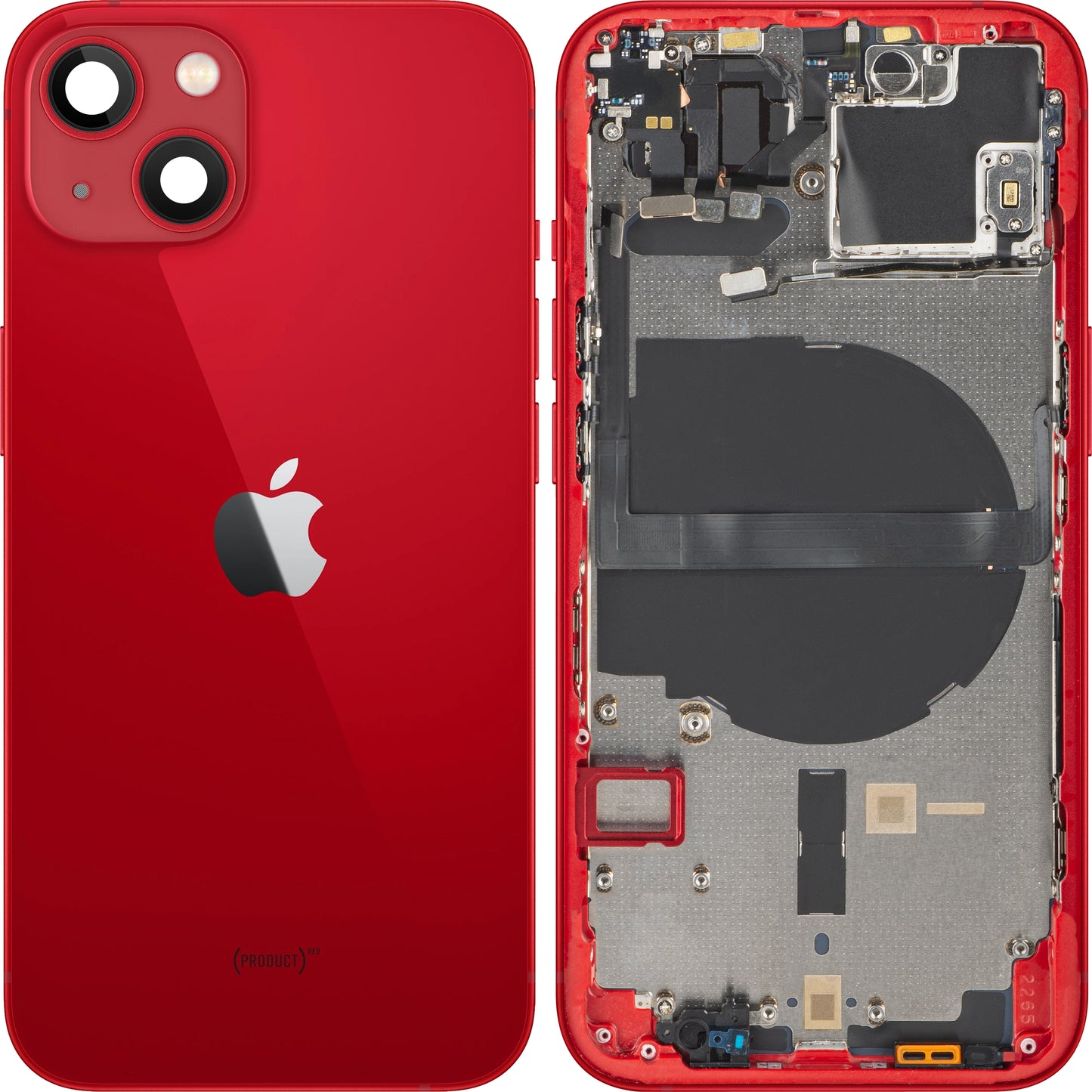 Kryt baterie Apple iPhone 13, s prostředním krytem, červený, Swap