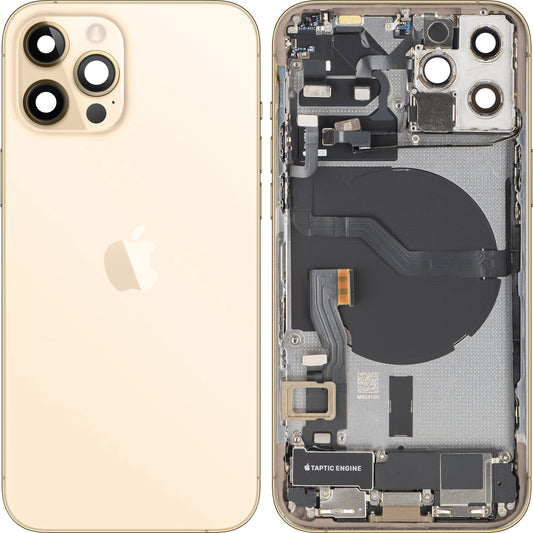 Kryt baterie Apple iPhone 12 Pro, s prostředním krytem, kompletní díly, zlatý, Swap