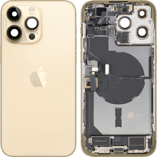 Kryt baterie Apple iPhone 14 Pro Max, s prostředním krytem, kompletní díly, zlatý, Swap