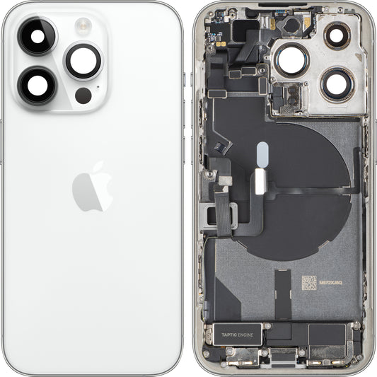 Kryt baterie Apple iPhone 14 Pro, s prostředním krytem, kompletní díly, stříbrný, Swap