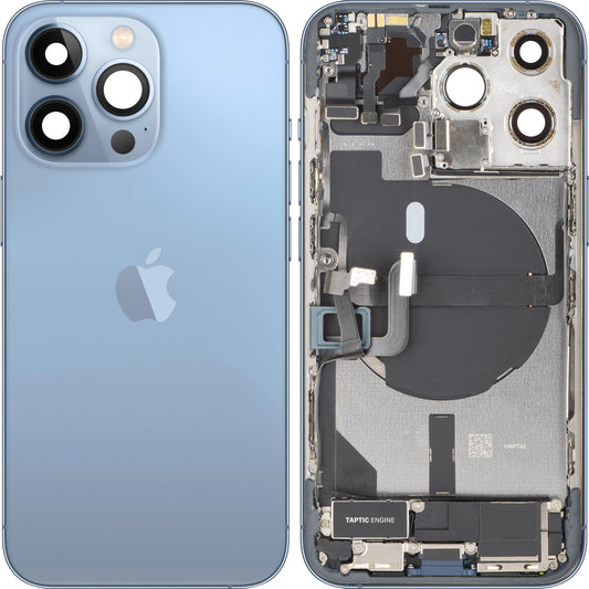Kryt baterie Apple iPhone 13 Pro, s prostředním krytem, kompletní díly, modrý (Sierra Blue), Swap
