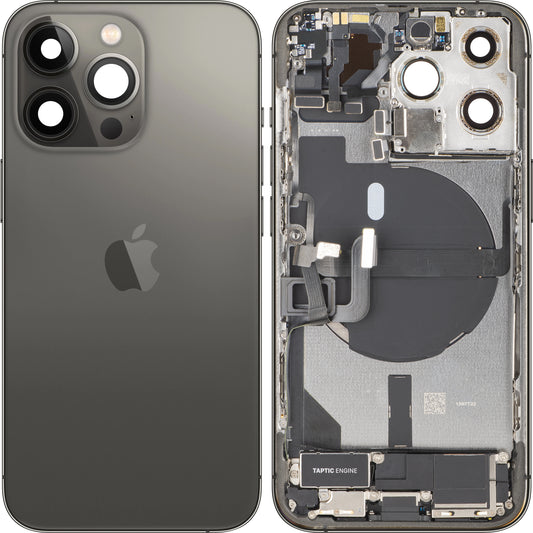 Kryt baterie Apple iPhone 13 Pro, s prostředním krytem, kompletní díly, černý (Graphite), Swap