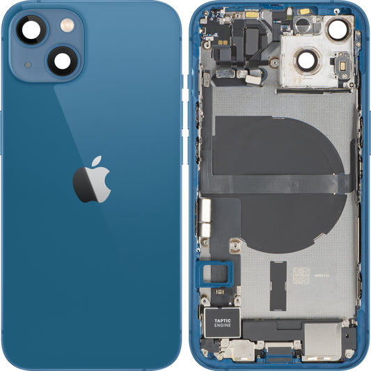 Kryt baterie Apple iPhone 13, s prostředním krytem, kompletní díly, modrý, Swap