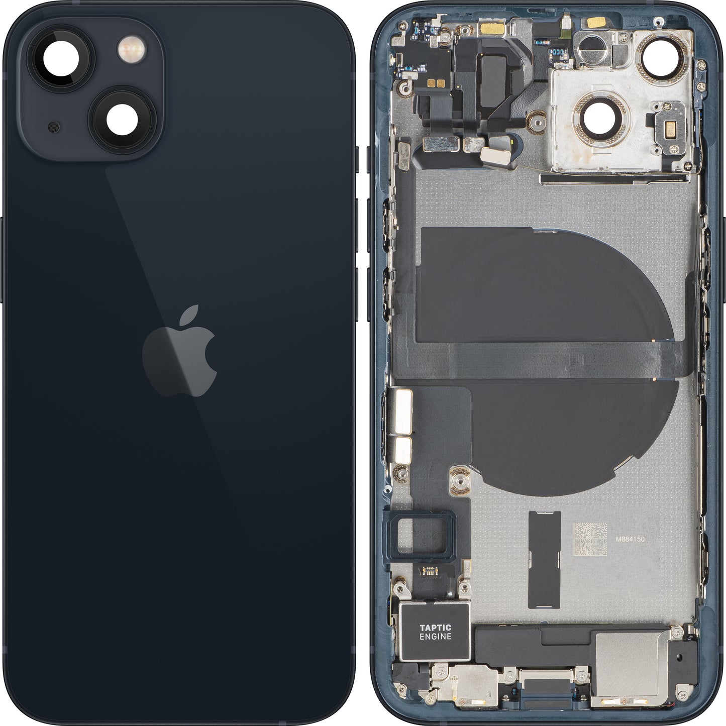 Zadní kryt baterie Apple iPhone 13, se středním krytem, kompletní díly, černý (Midnight), Swap