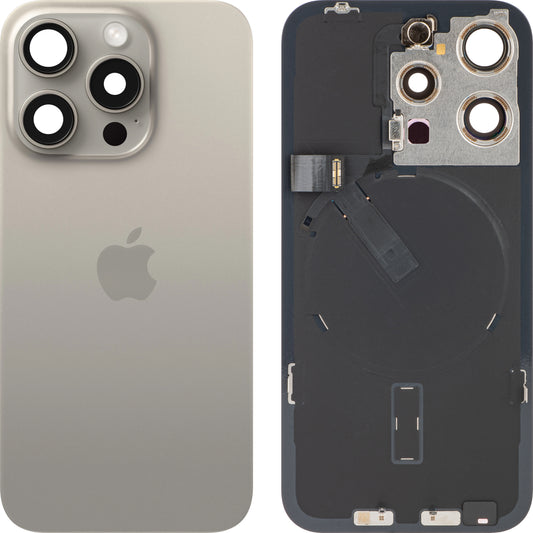 Zadní kryt baterie Apple iPhone 15 Pro, béžový (přírodní titan), výměna