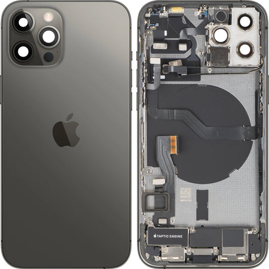 Kryt baterie Apple iPhone 12 Pro, s prostředním krytem, kompletní díly, šedá (Graphite), Swap