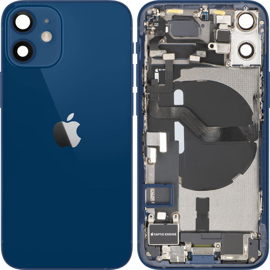 Kryt baterie Apple iPhone 12 mini, s prostředním rámečkem, kompletní díly, modrý, Swap