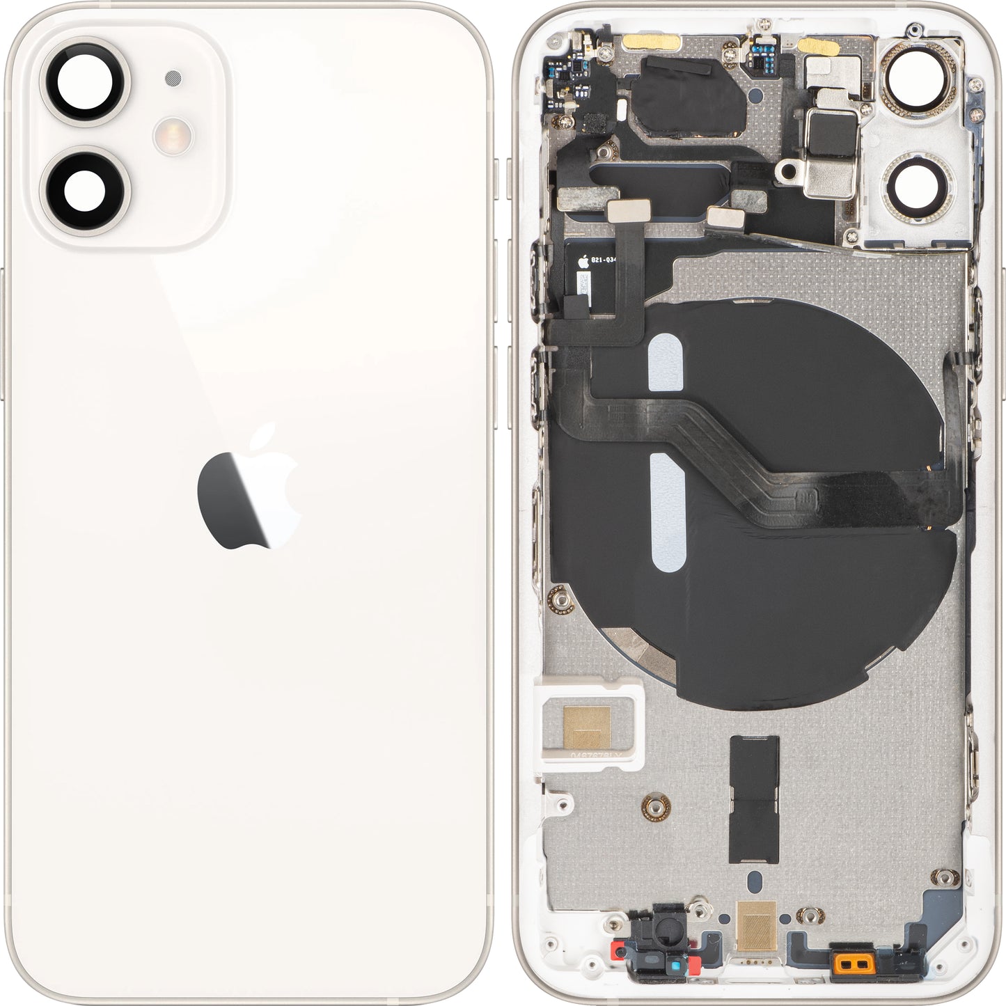 Kryt baterie Apple iPhone 12 mini, s prostředním krytem, bílý, Swap