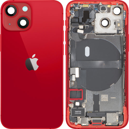 Kryt baterie Apple iPhone 13 mini, s prostředním krytem, kompletní díly, červený, Swap