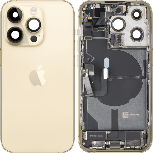 Zadní kryt baterie Apple iPhone 14 Pro, se středním krytem, verze US, zlatý, Swap