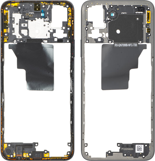 Střední kryt Honor X7c 5G / 200 Smart, černá (Midnight Black), Service Pack 9707ABNA