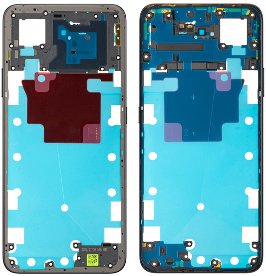 Střední kryt Honor X7d 4G / 400 Smart 4G, Černá (Velvet Black), Service Pack 9707ACDP