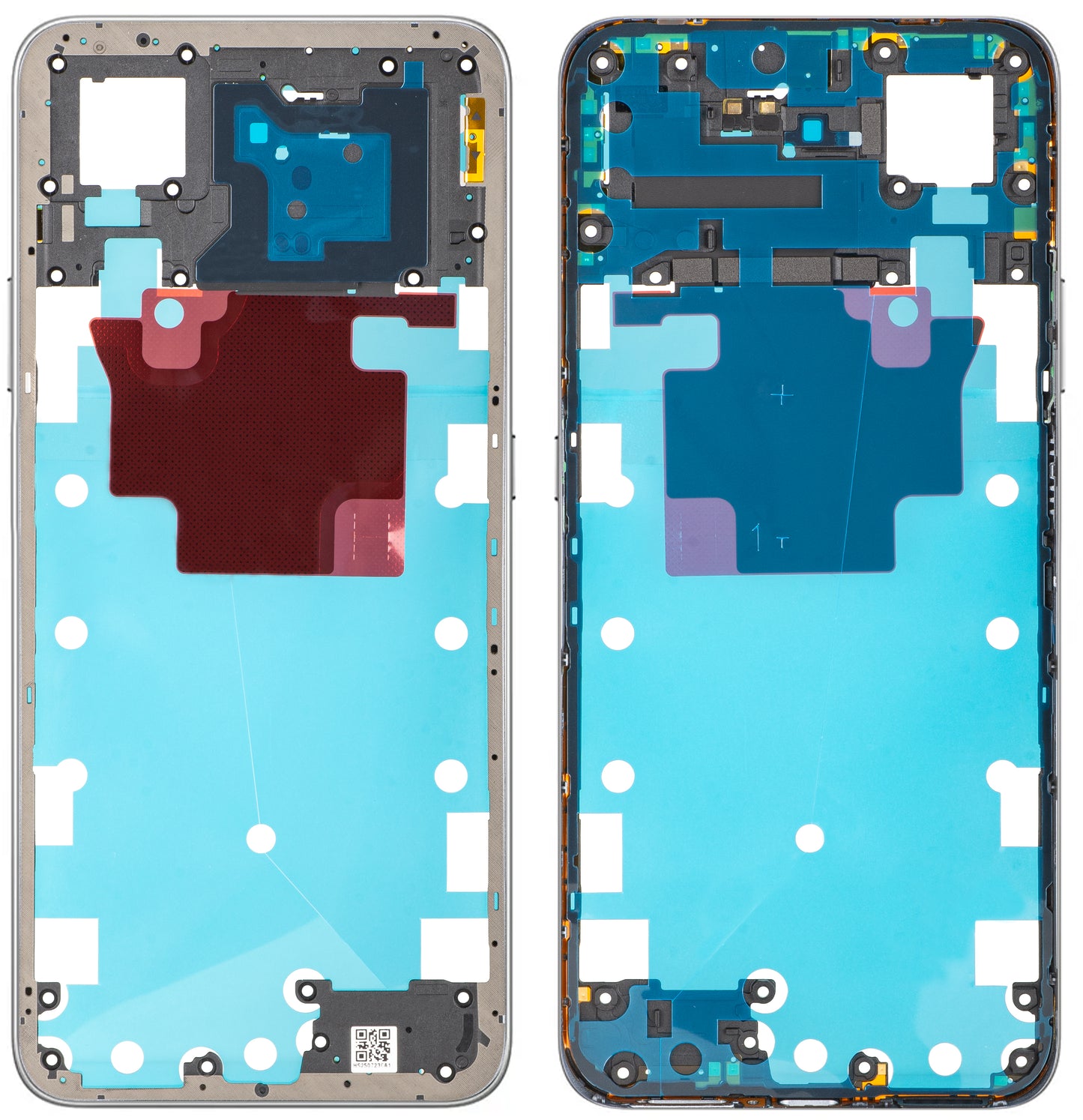 Střední kryt Honor X7d 4G, Stříbrný (Meteor Silver), Service Pack 9707ACDQ