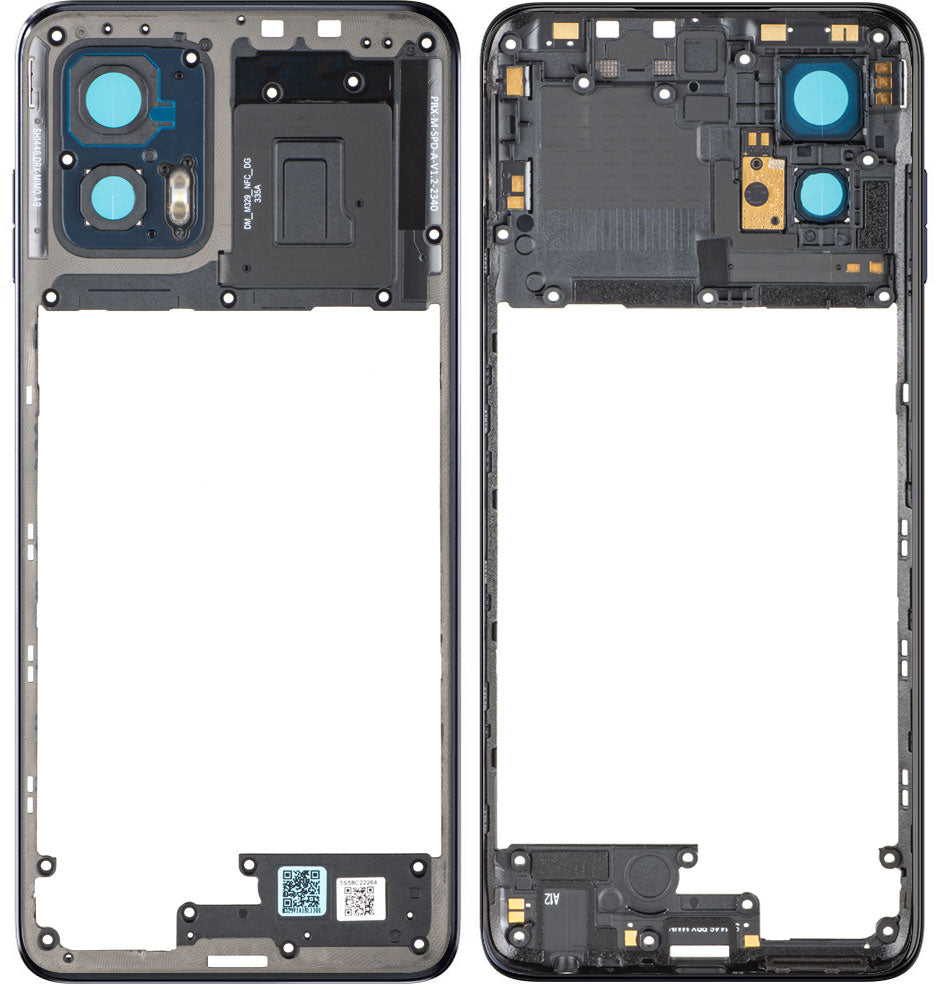 Střední kryt Motorola Moto G73, Modrá (Midnight Blue), Service Pack 5S58C22264