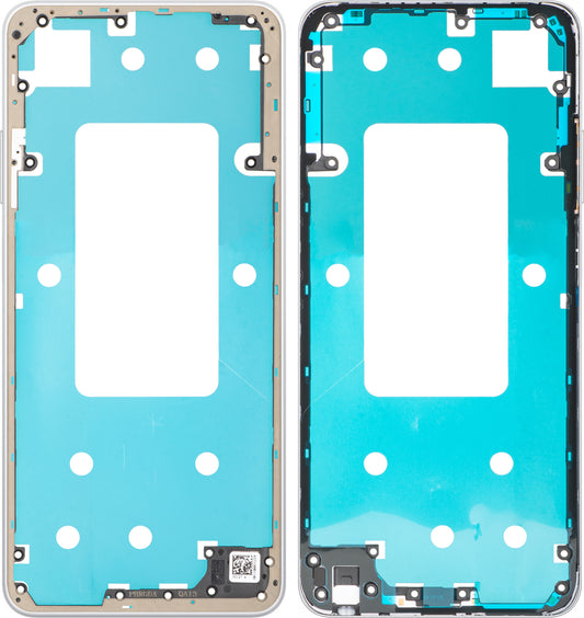 Střední kryt Oppo A5 4G, stříbrný (Mist White), servisní balíček 612118001142