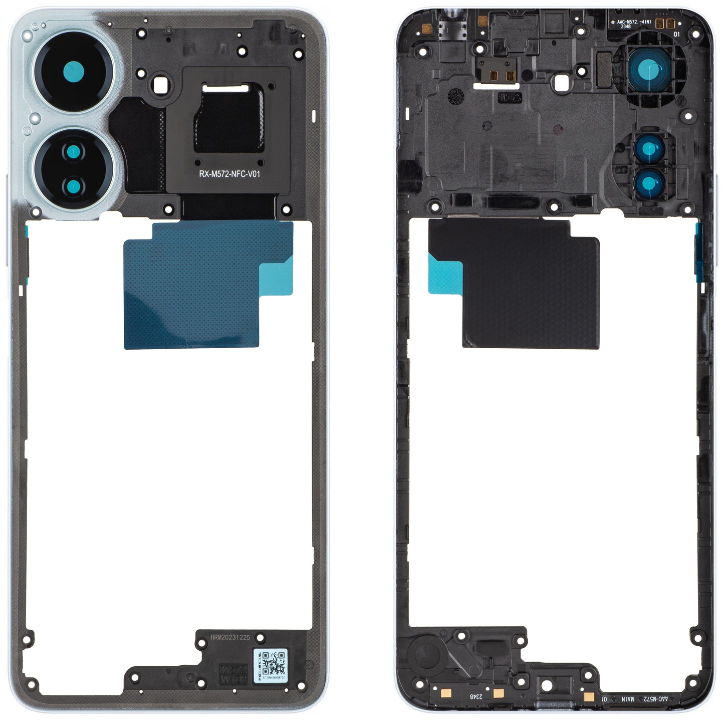 Střední kryt Xiaomi Redmi 13C NFC, Modrá, Service Pack 560001C3UN00