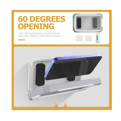 Nástěnné pouzdro s dotykovou membránou Techsuit LC-888 pro telefon, vodotěsné, šedé