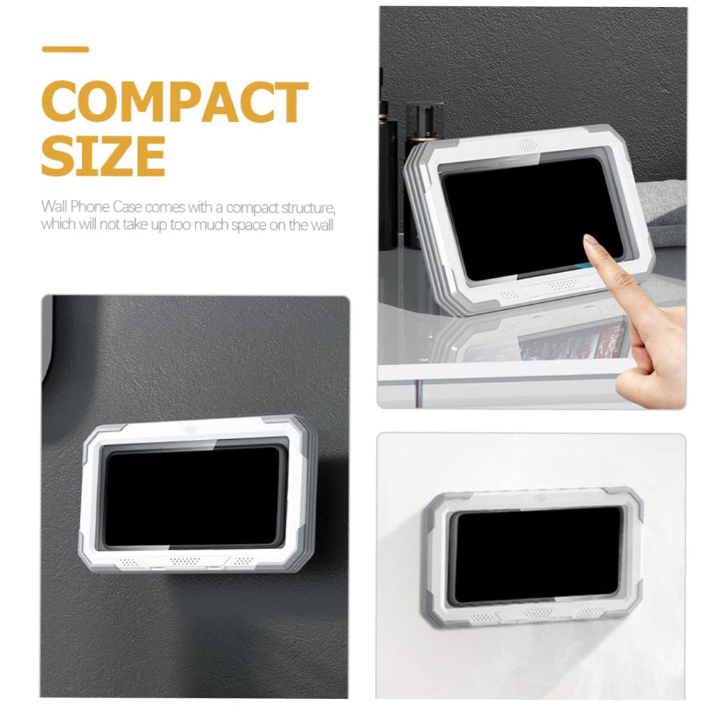 Nástěnné pouzdro s dotykovou membránou Techsuit LC-888 pro telefon, vodotěsné, šedé