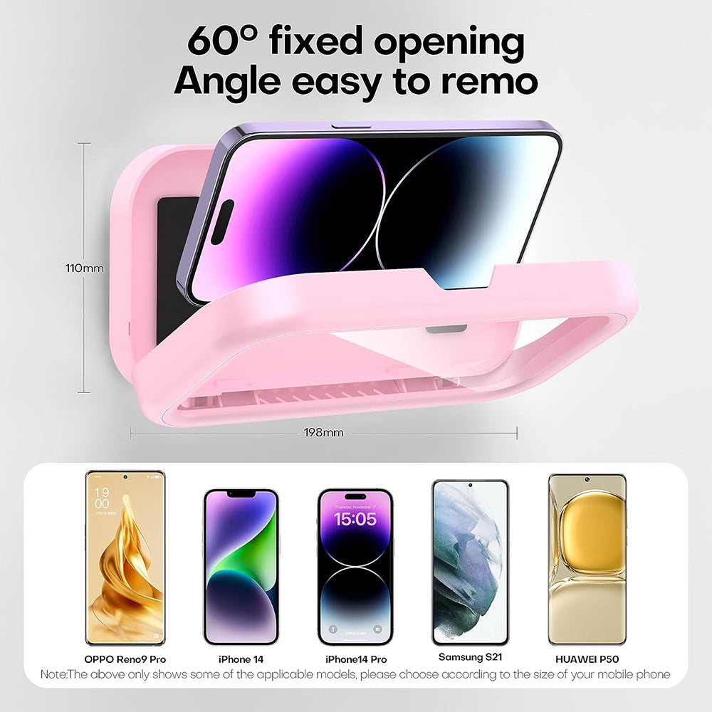 Techsuit LC-999 Wall Case with Touch Membrane for Phone, Waterproof, Pink