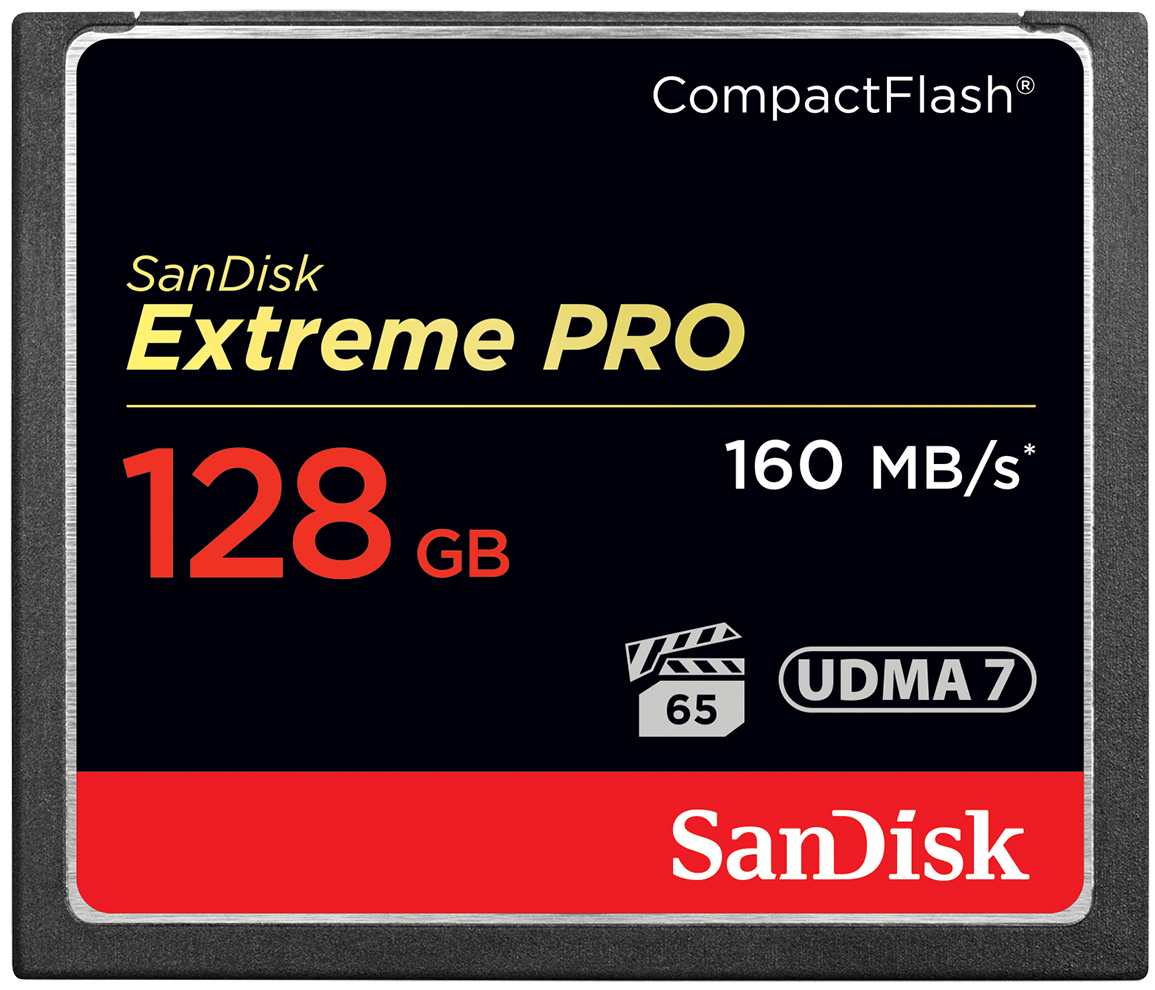 SanDisk Extreme Pro CompactFlash Memory Card, 128Gb, UDMA 7 SDCFXPS-128G-X46