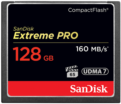 SanDisk Extreme Pro CompactFlash Memory Card, 128Gb, UDMA 7 SDCFXPS-128G-X46