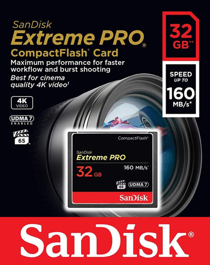 Paměťová karta CompactFlash SanDisk Extreme Pro, 32GB, UDMA 7 SDCFXPS-032G-X46