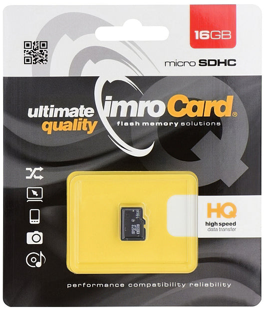 Paměťová karta microSDHC Imro, 16Gb, Třída 6 MicroSD4/16G