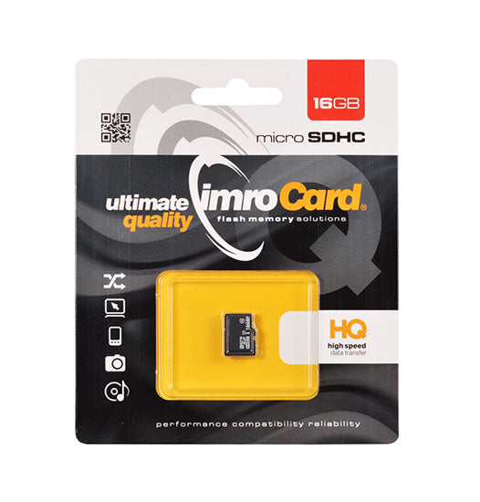 Paměťová karta microSDHC Imro, 16Gb, Třída 10 / UHS-1 U1