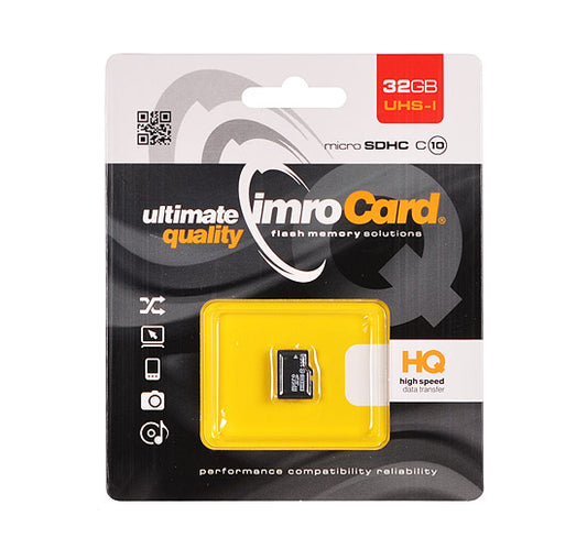 Paměťová karta microSDHC Imro, 32GB, Třída 10 / UHS-1 U1
