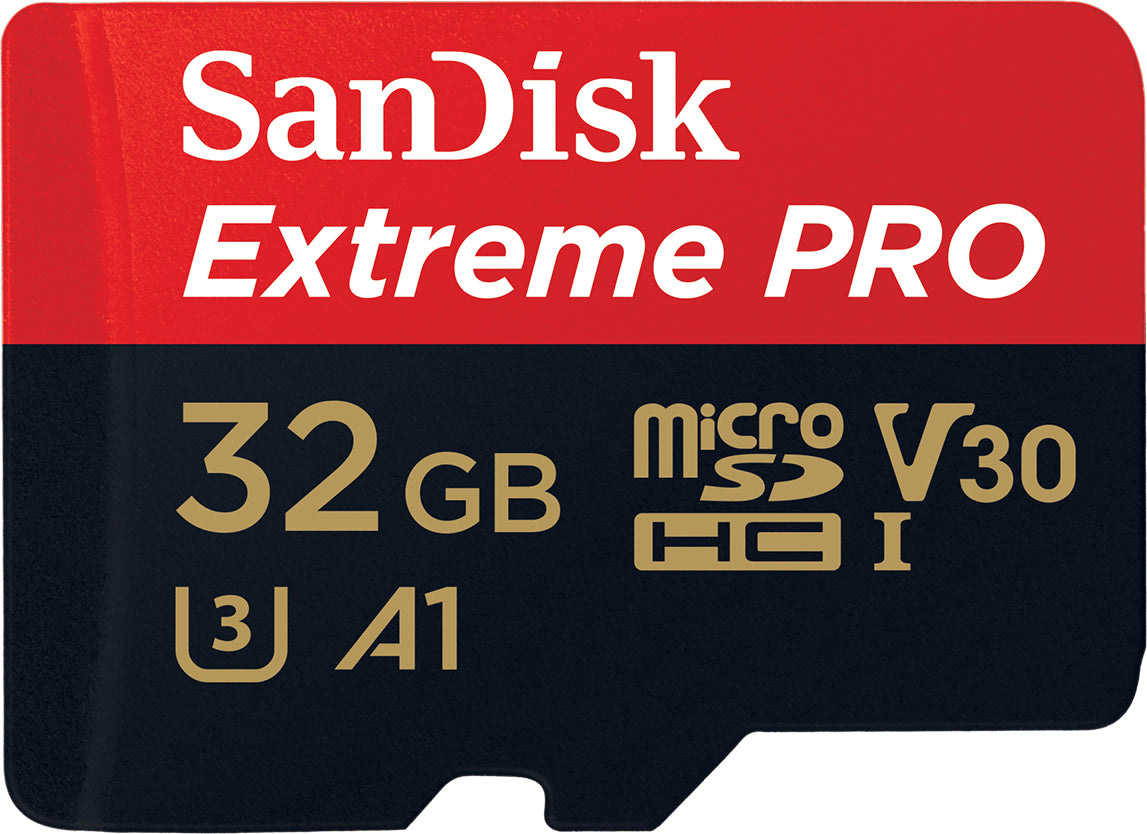 Paměťová karta microSDHC SanDisk Extreme Pro, 32Gb, Třída 10 / UHS-1 U3, S adaptérem SDSQXCG-032G-GN6MA