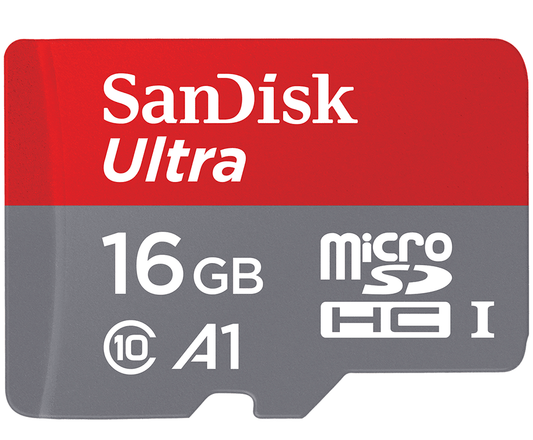 Paměťová karta microSDHC SanDisk Ultra Android A1, 16Gb, Třída 10 / UHS-1 U1 SDSQUAR-016G-GN6MN