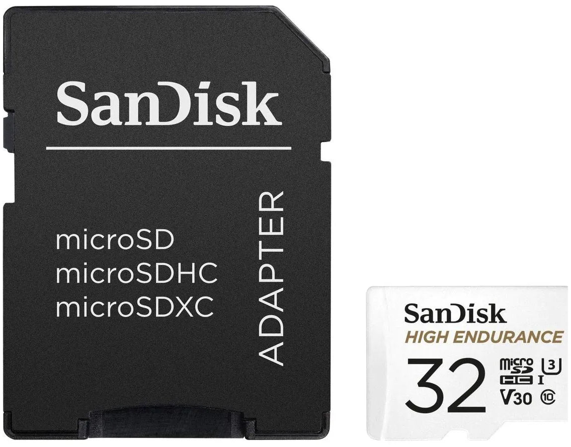 Paměťová karta microSDHC SanDisk High Endurance, 32GB, Třída 10 / UHS-1 U3, s adaptérem SDSQQNR-032G-GN6IA