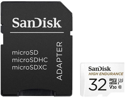 Paměťová karta microSDHC SanDisk High Endurance, 32GB, Třída 10 / UHS-1 U3, s adaptérem SDSQQNR-032G-GN6IA