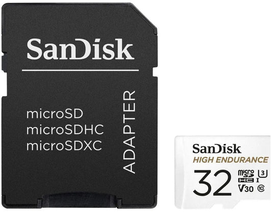 Paměťová karta microSDHC SanDisk High Endurance, 32GB, Třída 10 / UHS-1 U3, s adaptérem SDSQQNR-032G-GN6IA